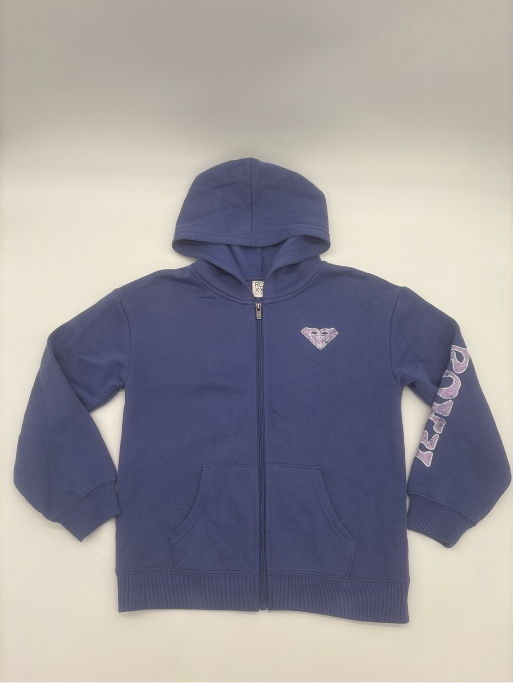 Roxy Girls Bluish Purple Zip Up Hoodie Size L 12/14